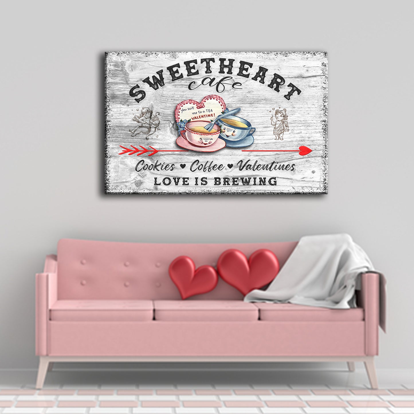 Baked with Love Cafe (Ready to hang) Style 2 - Wall Art Image by Tailored Canvases