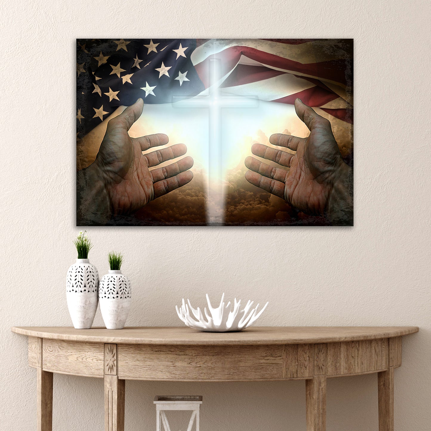 American Faith Canvas Wall Art Style 3 - Image by Tailored Canvases