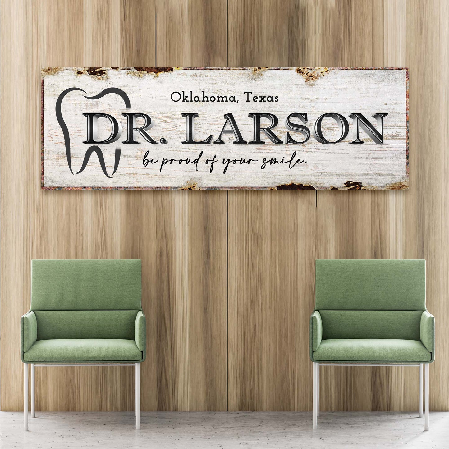 Dentist Name Sign Style 2 - Image by Tailored Canvases