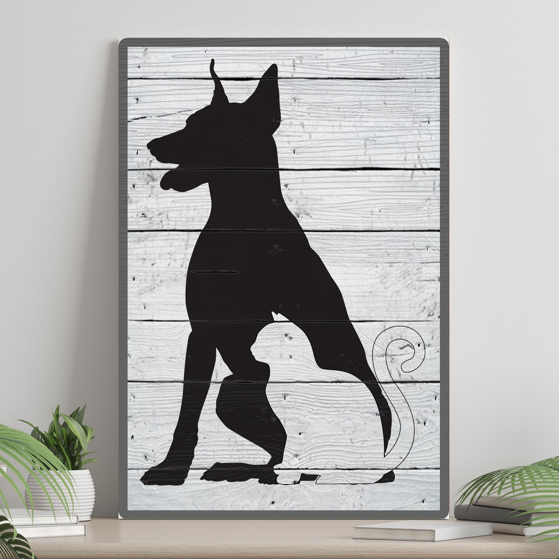 Cat And Dog Pet Canvas Wall Art Style 2 - Image by Tailored Canvases