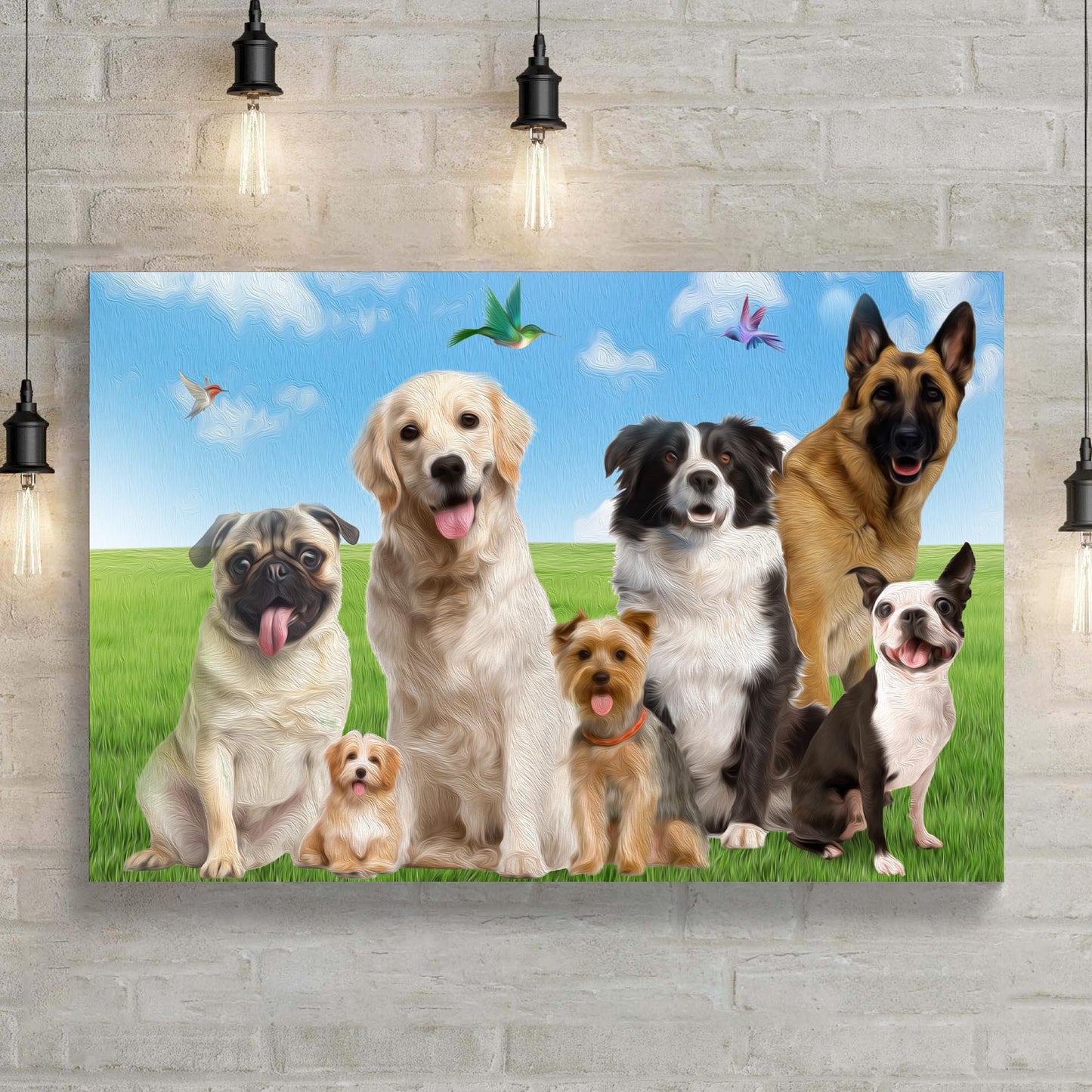 Happy Dogs Pet Canvas Wall Art - Image by Tailored Canvases