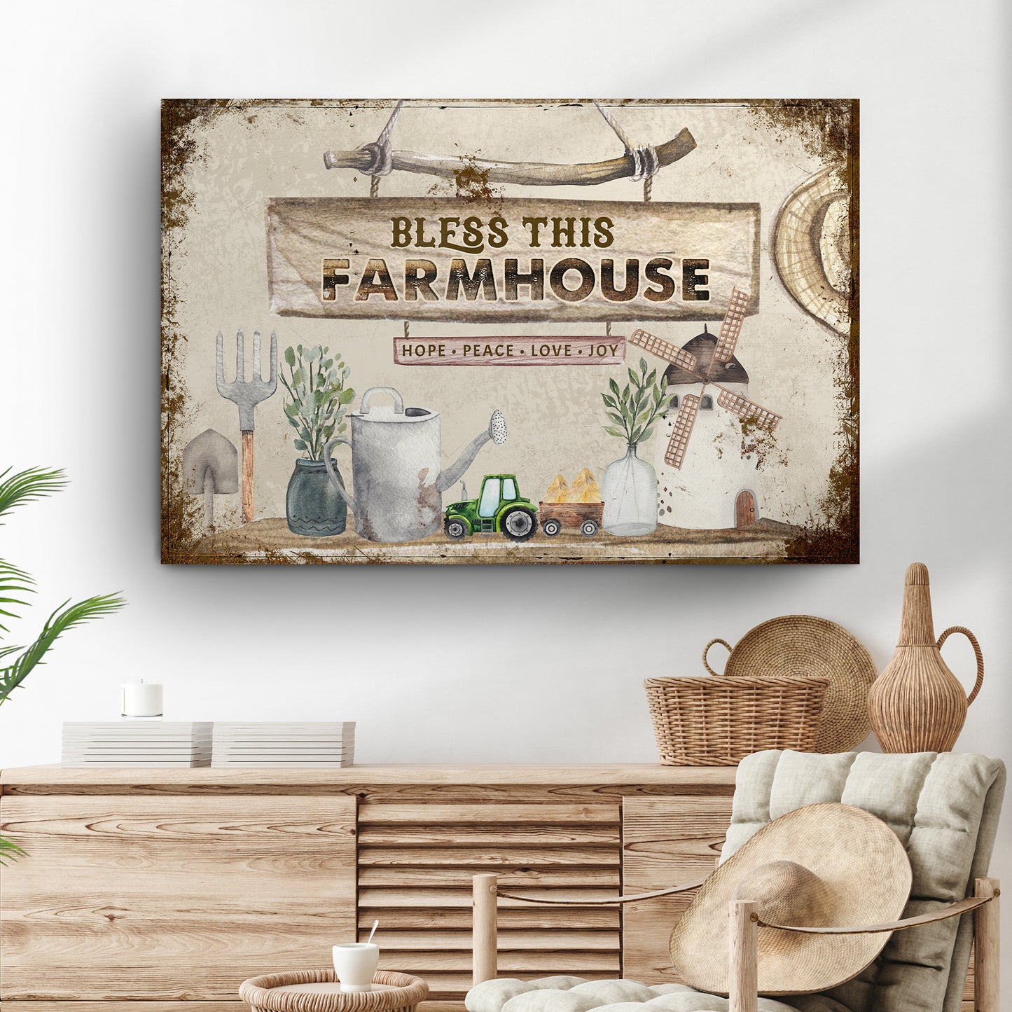 Bless This Farmhouse Sign - Image by Tailored Canvases