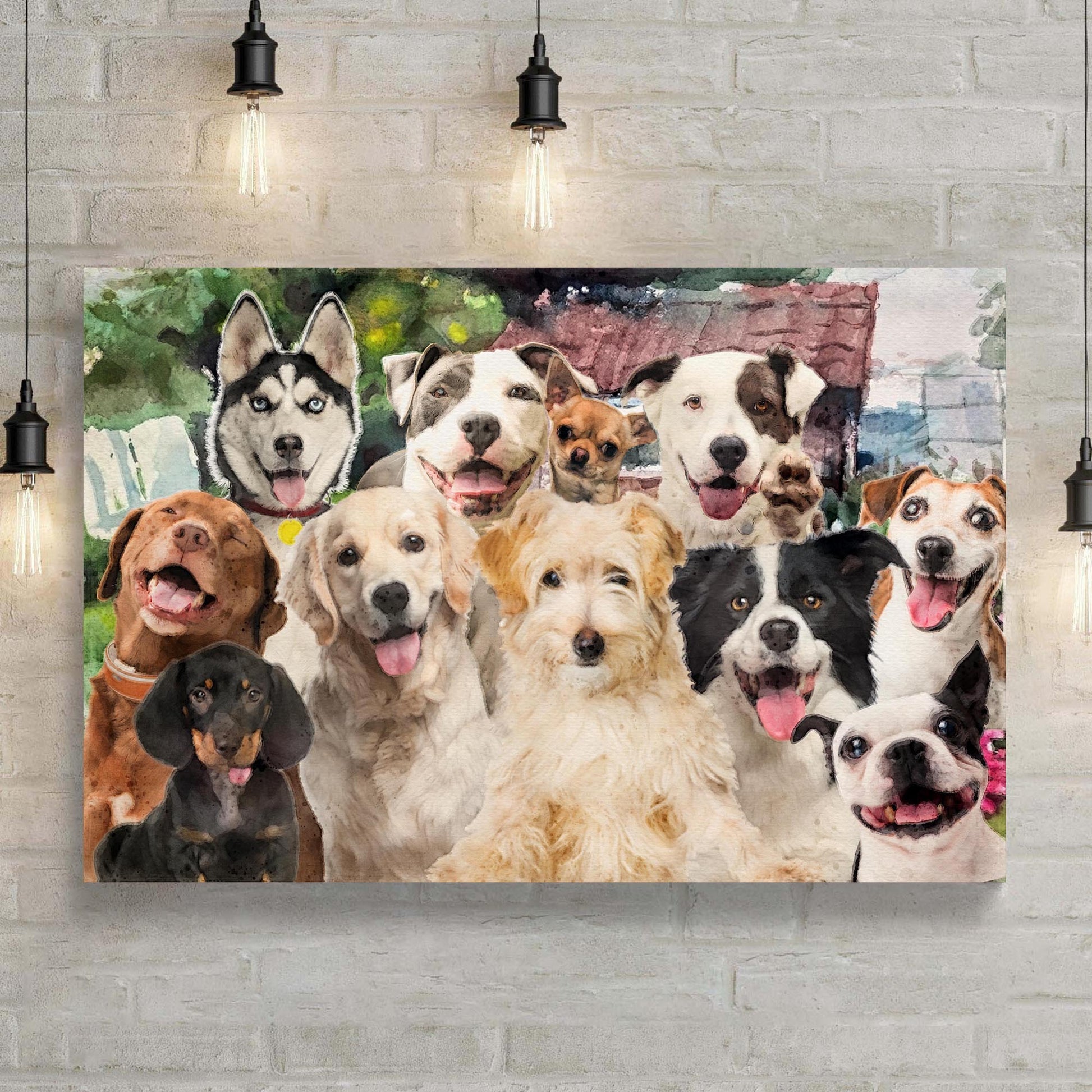 Happy Dogs Canvas Wall Art  - Image by Tailored Canvases