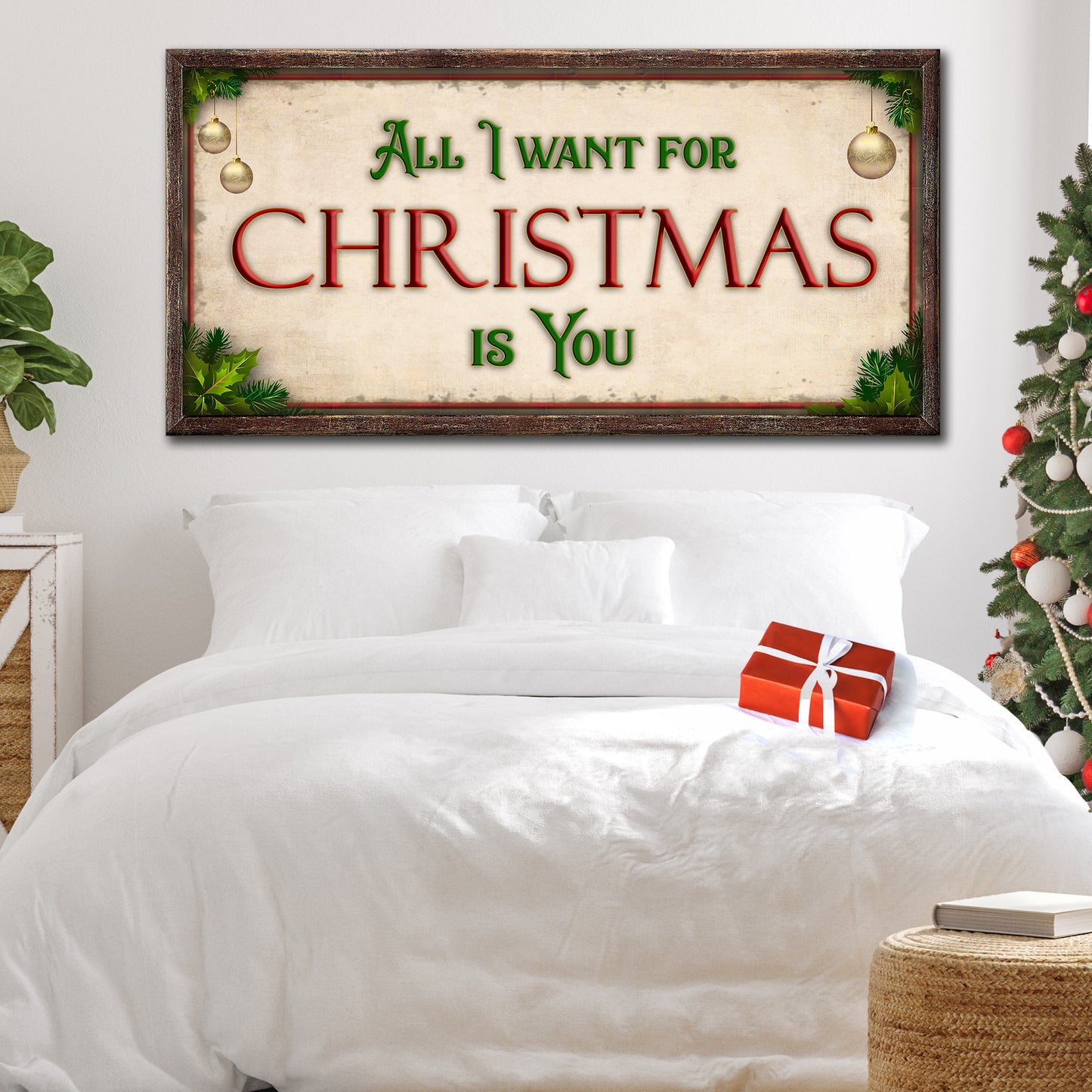 All I Want For Christmas Is You Sign II Style 2 - Image by Tailored Canvases