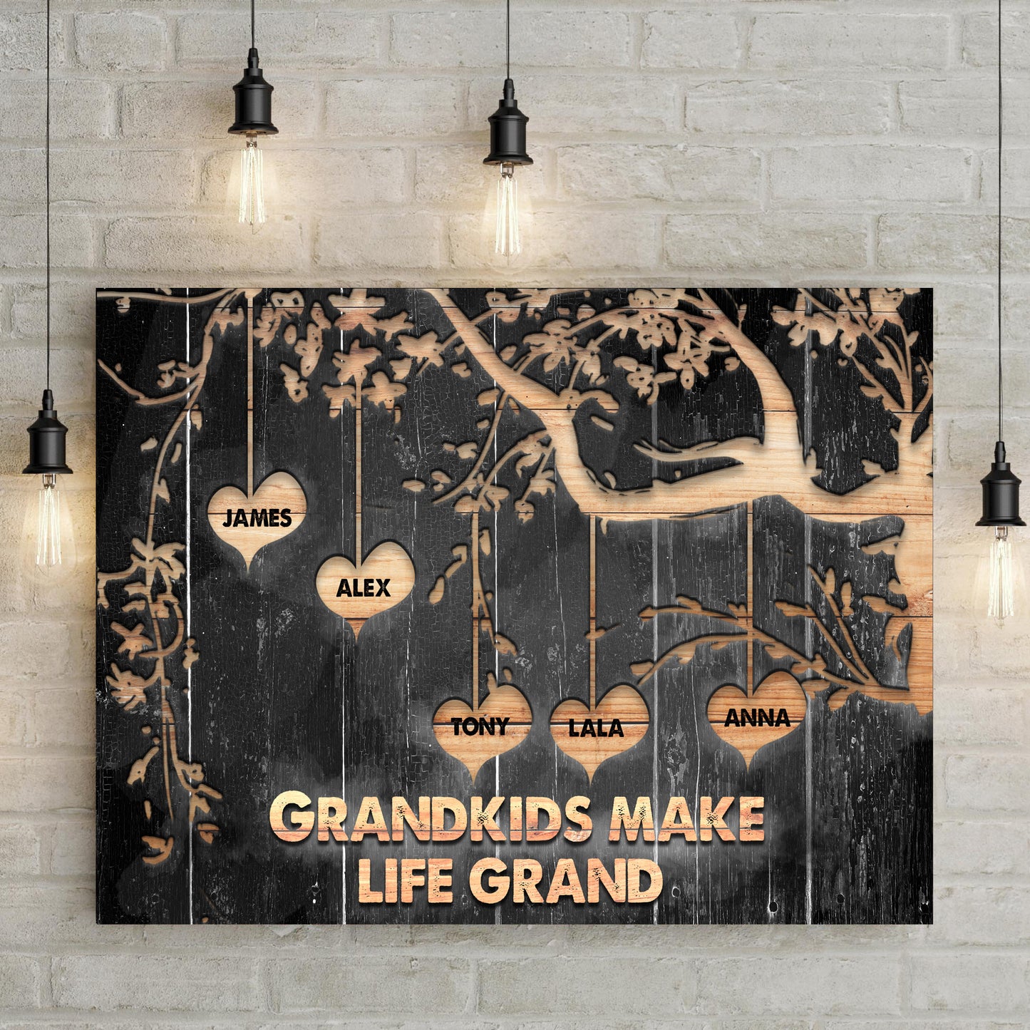 Grandkids Make Life Grand Sign II Style 2 - Image by Tailored Canvases