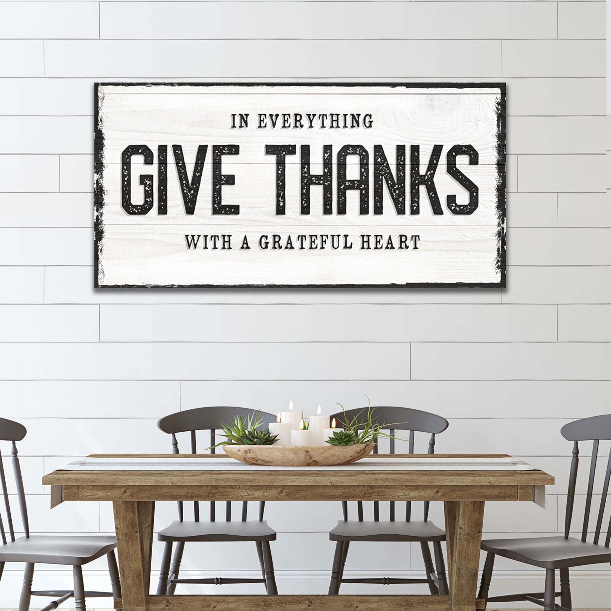 In Everything Give Thanks Sign Style 2 - Image by Tailored Canvases