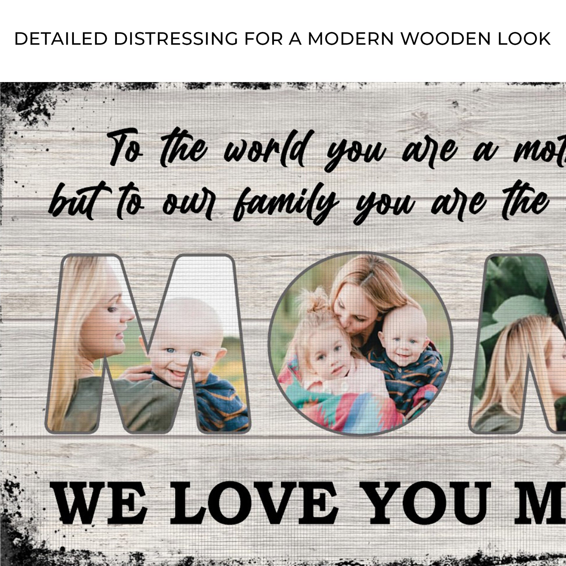 Mom, To Us You Are The World Mother's Day Gift Sign Zoom - Image by Tailored Canvases