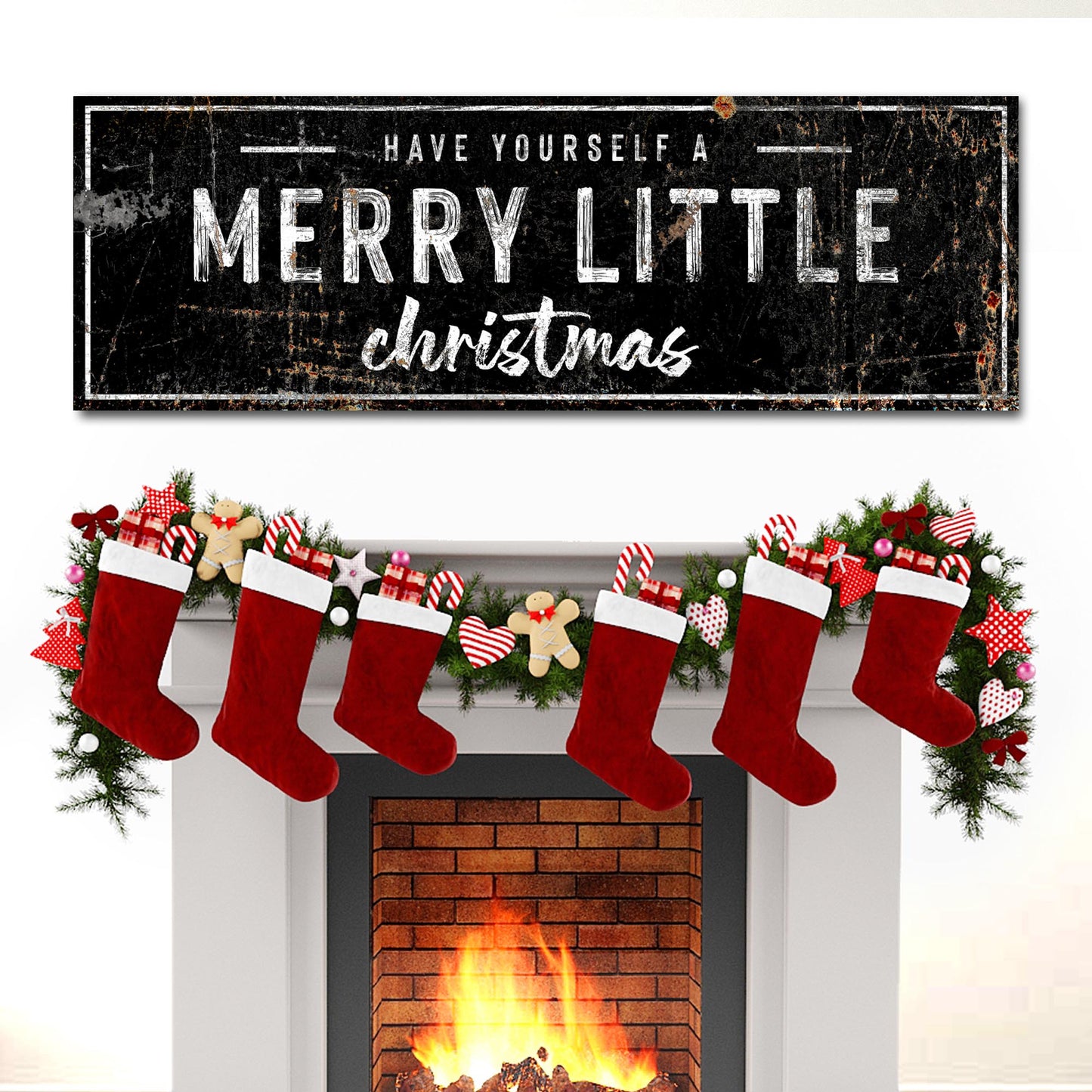 Have Yourself A Merry Little Christmas Sign Style 2 - Image by Tailored Canvases