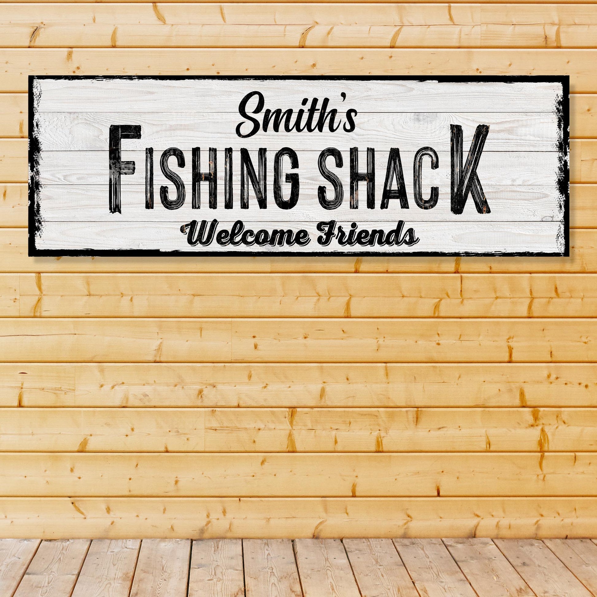 Fishing Shack Sign | Customizable Canvas Style 2 - Image by Tailored Canvases