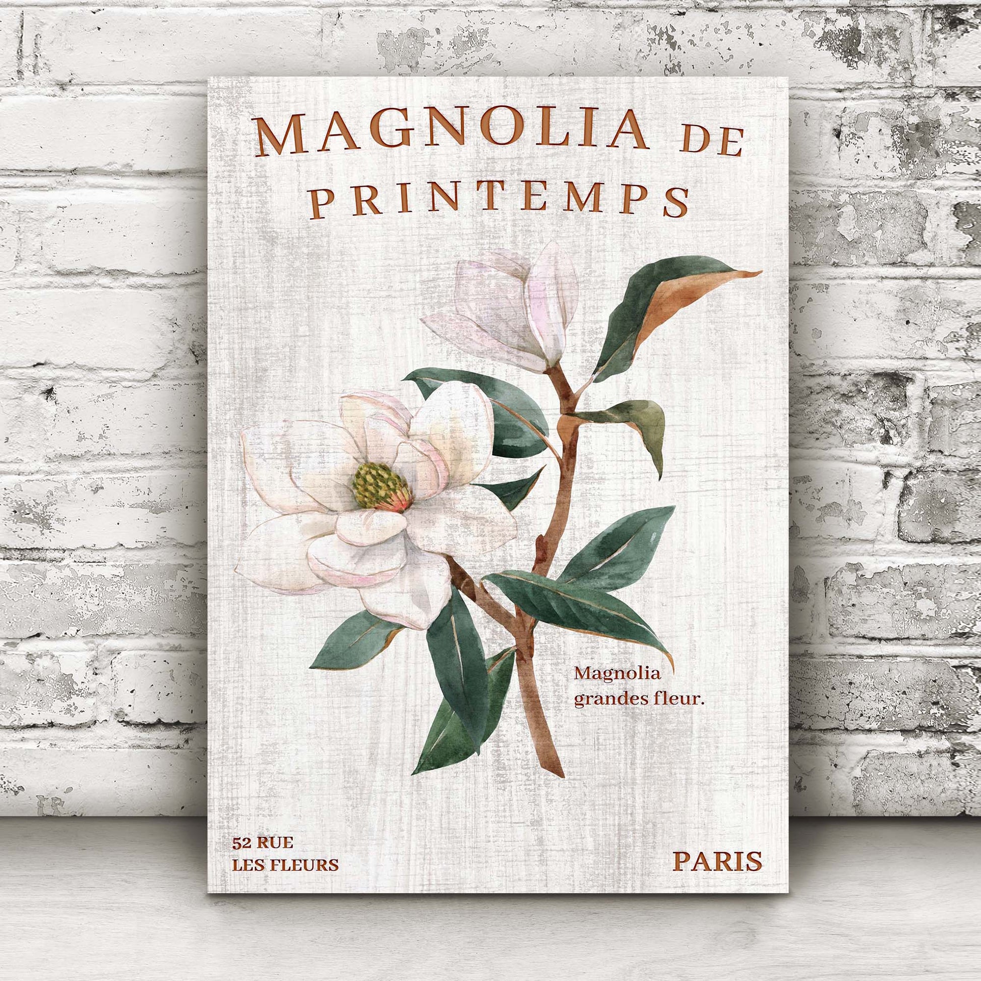 Magnolia De Printemps Sign II Style 2 - Image by Tailored Canvases