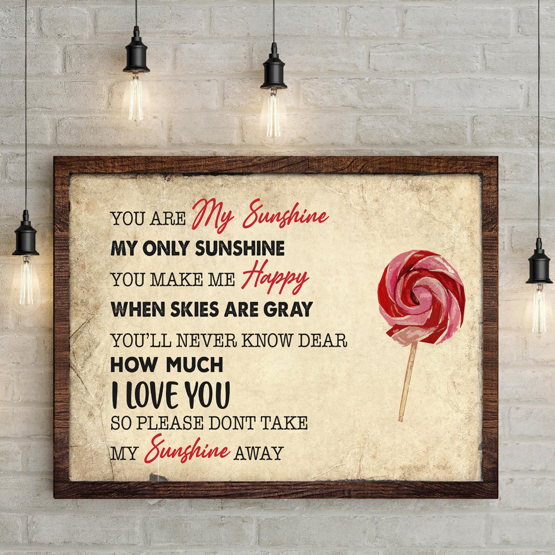 You are my sunshine My only Sunshine Sign II Style 2 - Image by Tailored Canvases