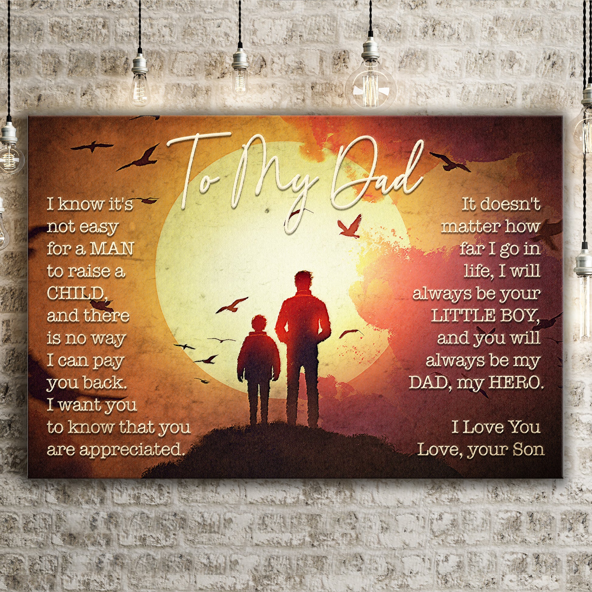 I Will Always Be Your Little Boy Happy Father's Day Sign II Style 1 - Image by Tailored Canvases