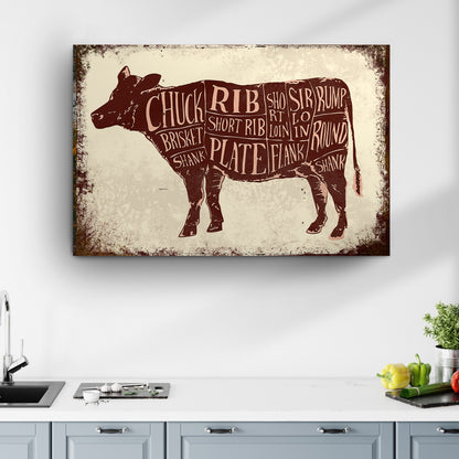 Cow Butcher Kitchen Sign - Image by Tailored Canvases