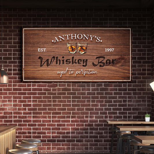 Whiskey Bar Sign II Style 2 - Image by Tailored Canvases