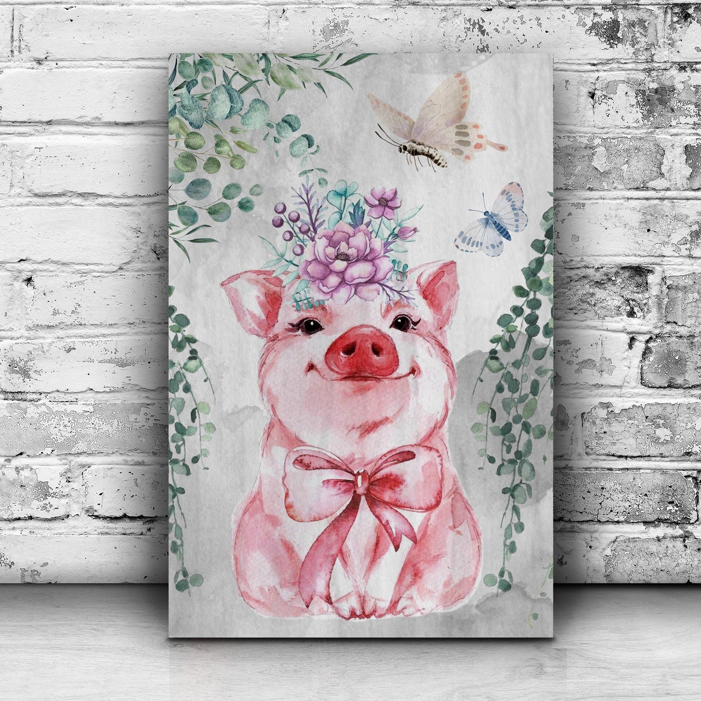 The Cutest Piglet Canvas Wall Art Style 2 - Image by Tailored Canvases