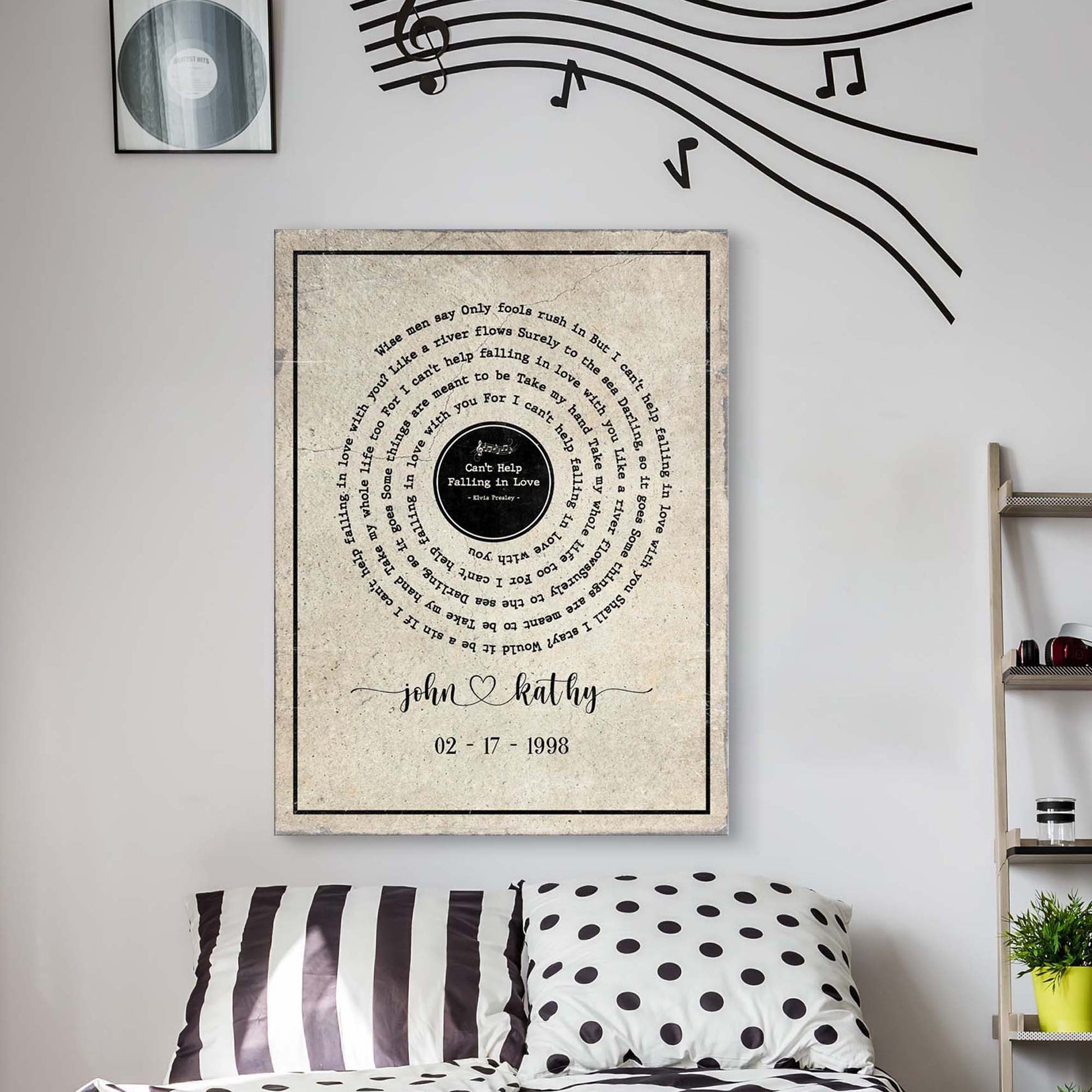 Song Lyrics Sign II Style 2 - Image by Tailored Canvases
