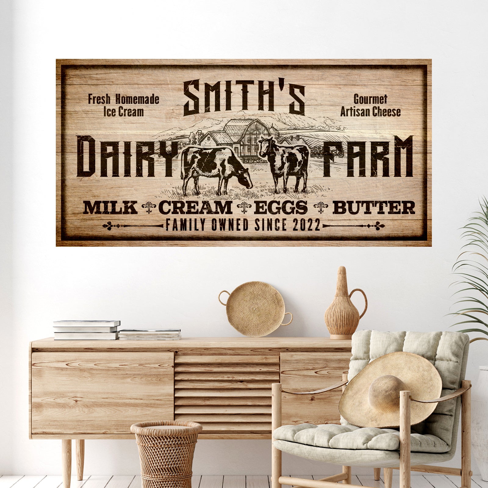 Dairy Farm Sign II Style 1 - Image by Tailored Canvases