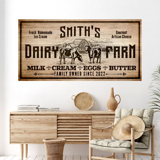 Dairy Farm Sign II - Image by Tailored Canvases