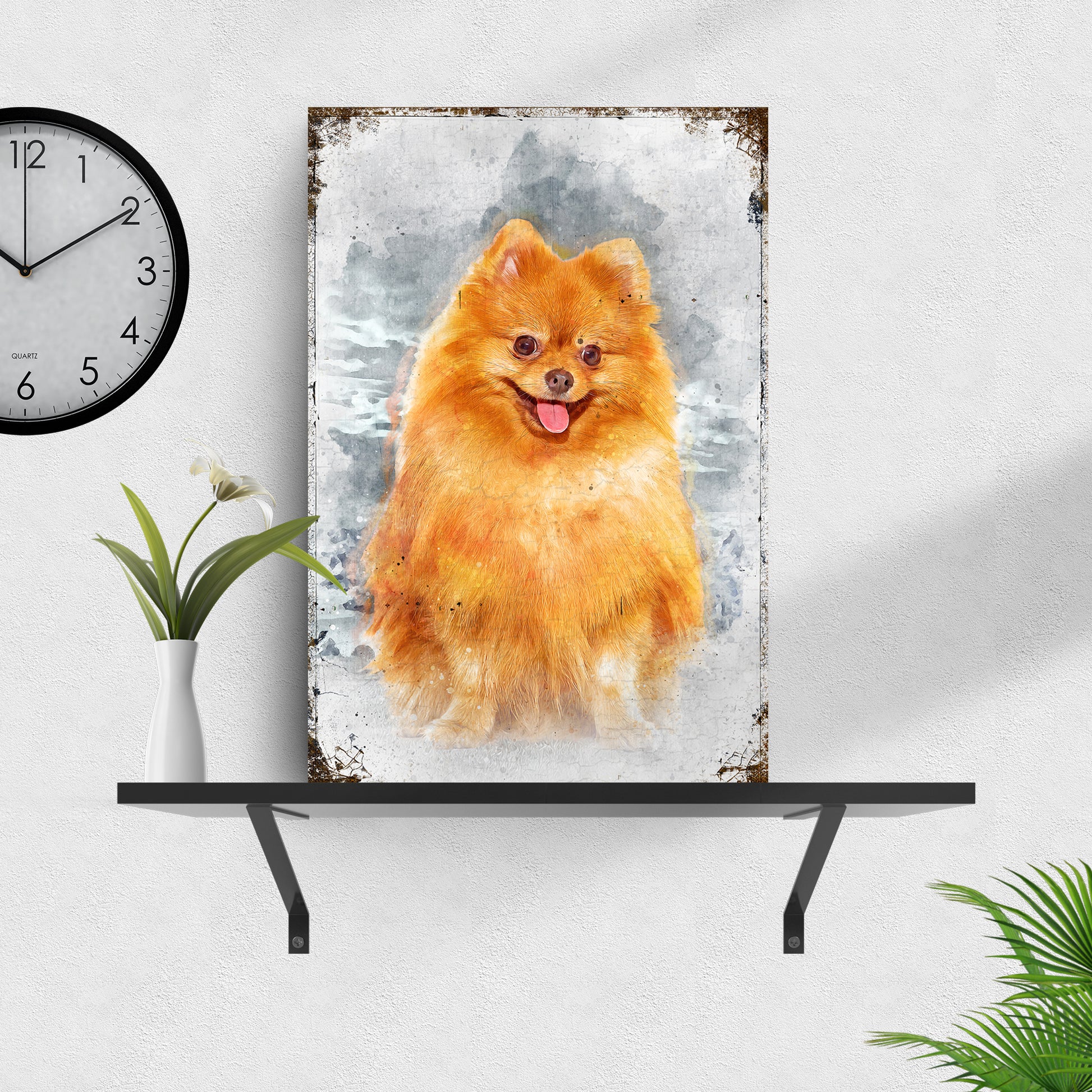 Pet Watercolor Portrait Sign II Style 2 - Image by Tailored Canvases