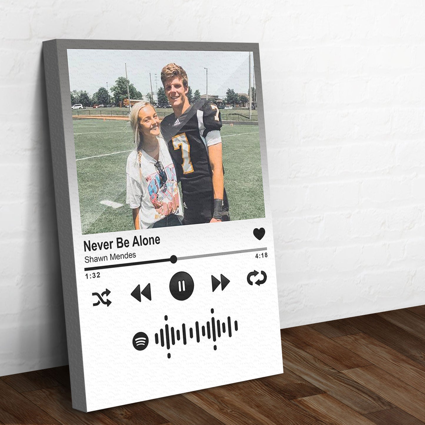 Personalized Spotify Couple Print (READY TO HANG) Style 2 - Wall Art Image by Tailored Canvases