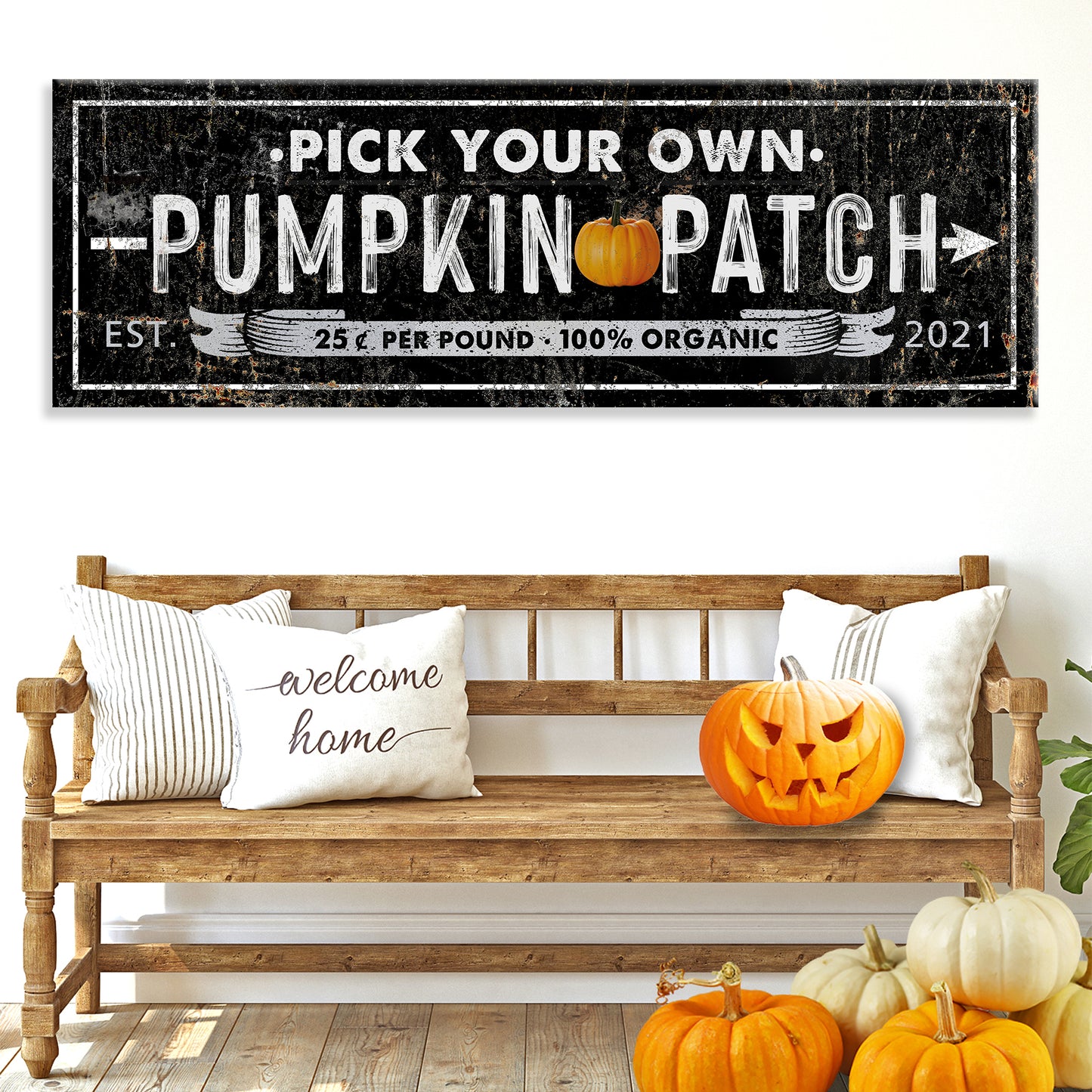 Pick Your Own Pumpkin Patch Sign Style 2 - Image by Tailored Canvases