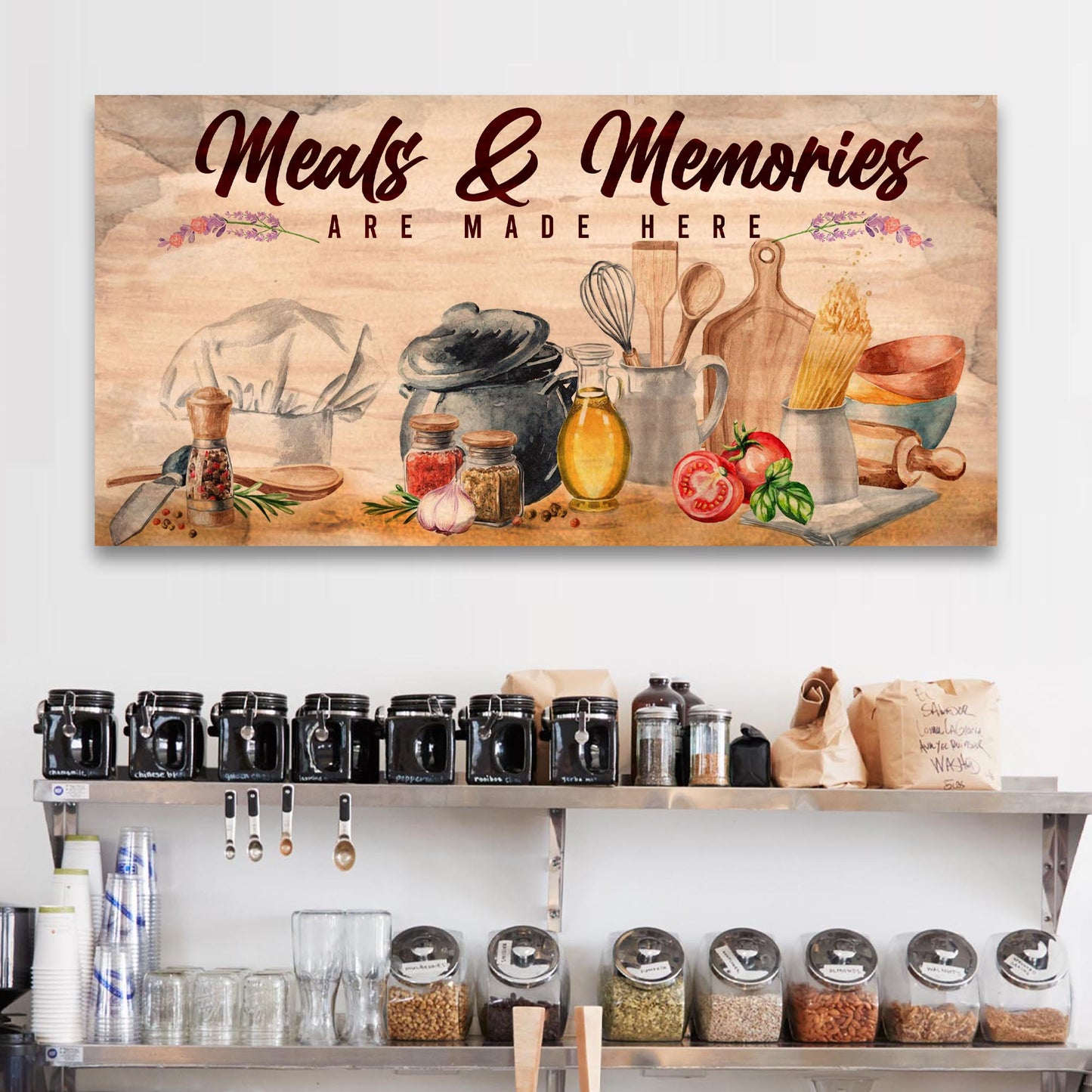 Meals And Memories Sign Style 2 - Image by Tailored Canvases