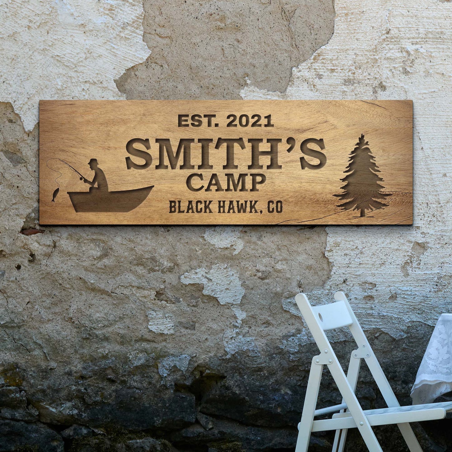 Family Camp Sign Style 2 - Image by Tailored Canvases