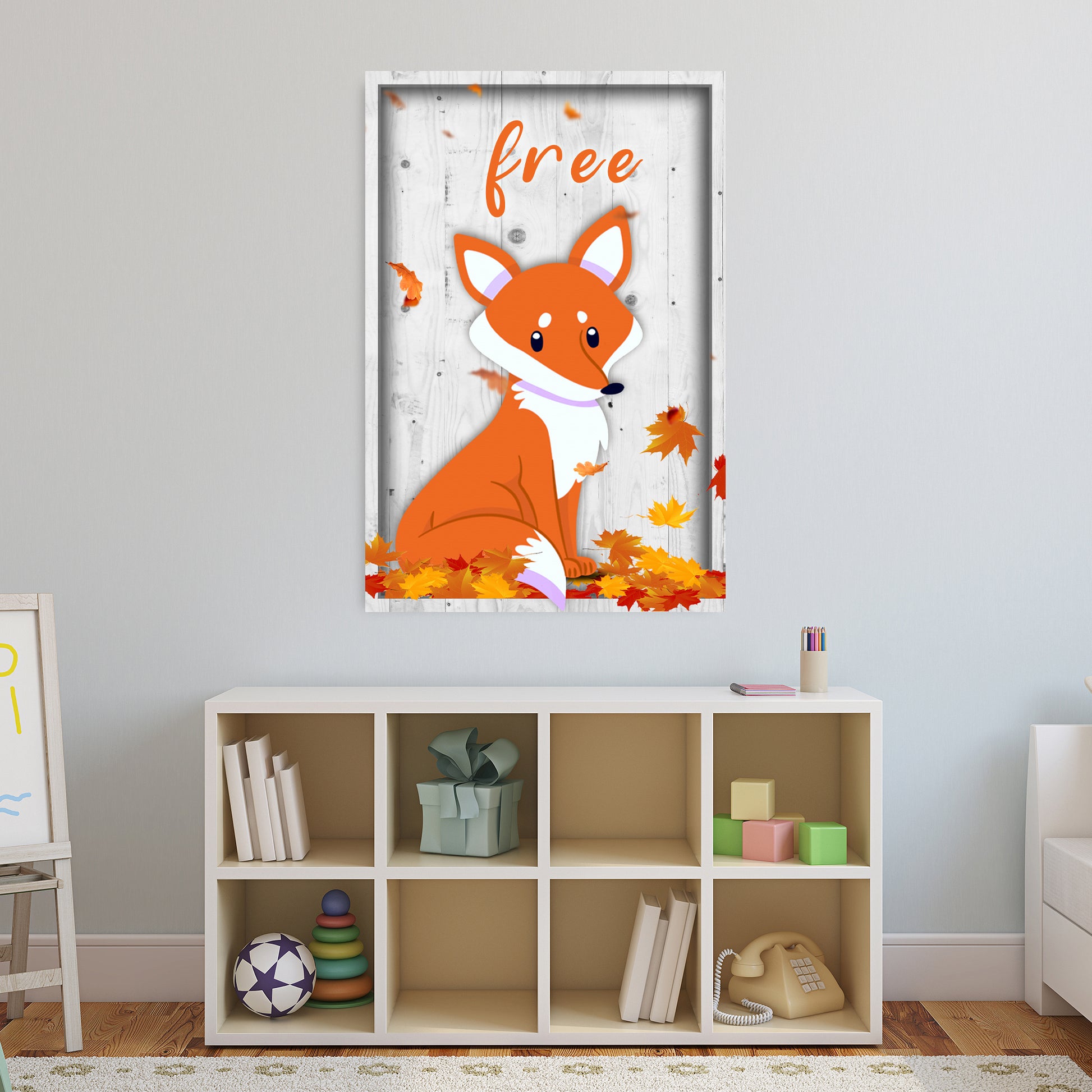 The Most Adorable Free Fox Sign Style 2 - Image by Tailored Canvases