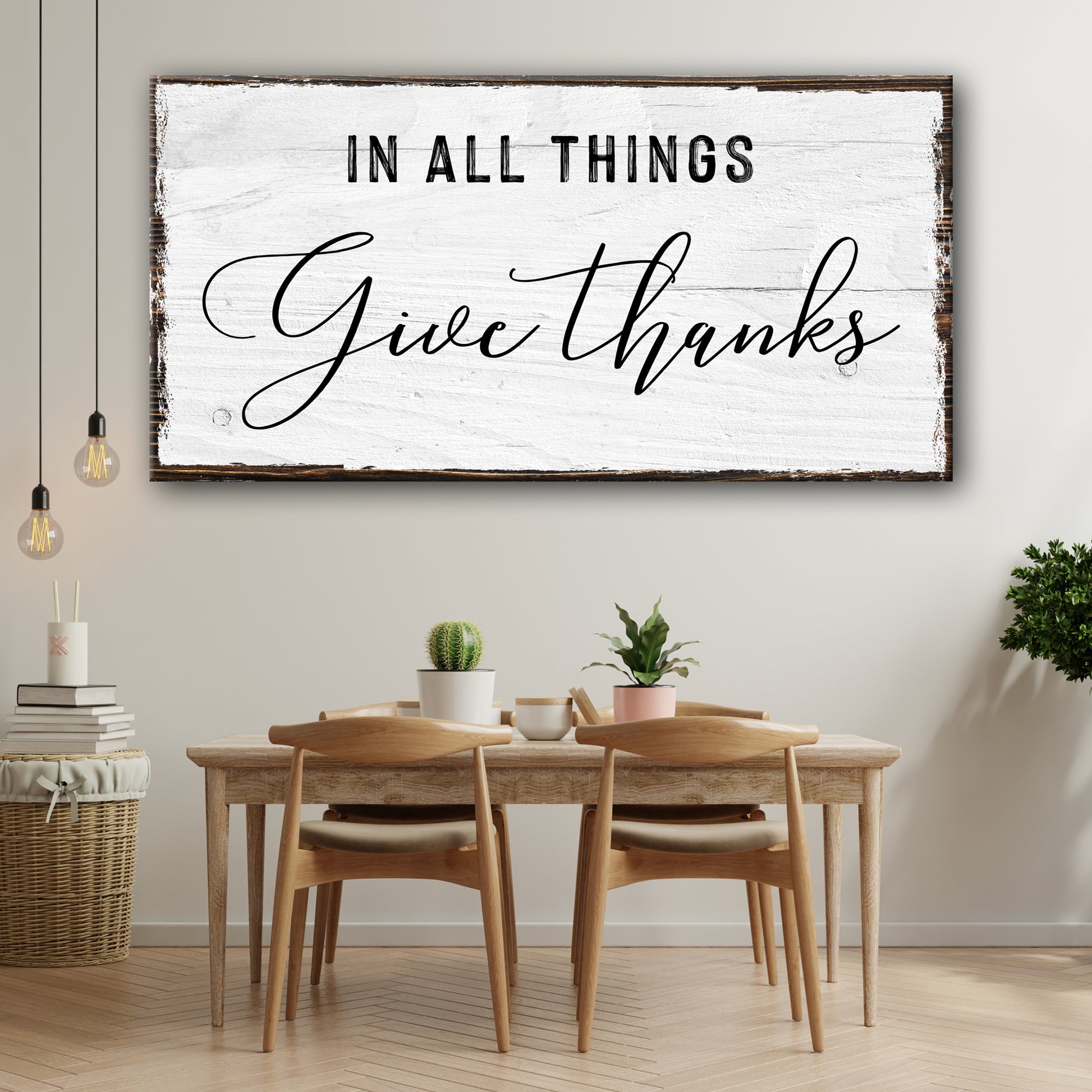 In All Things Give Thanks Sign Style 2 - Image by Tailored Canvases