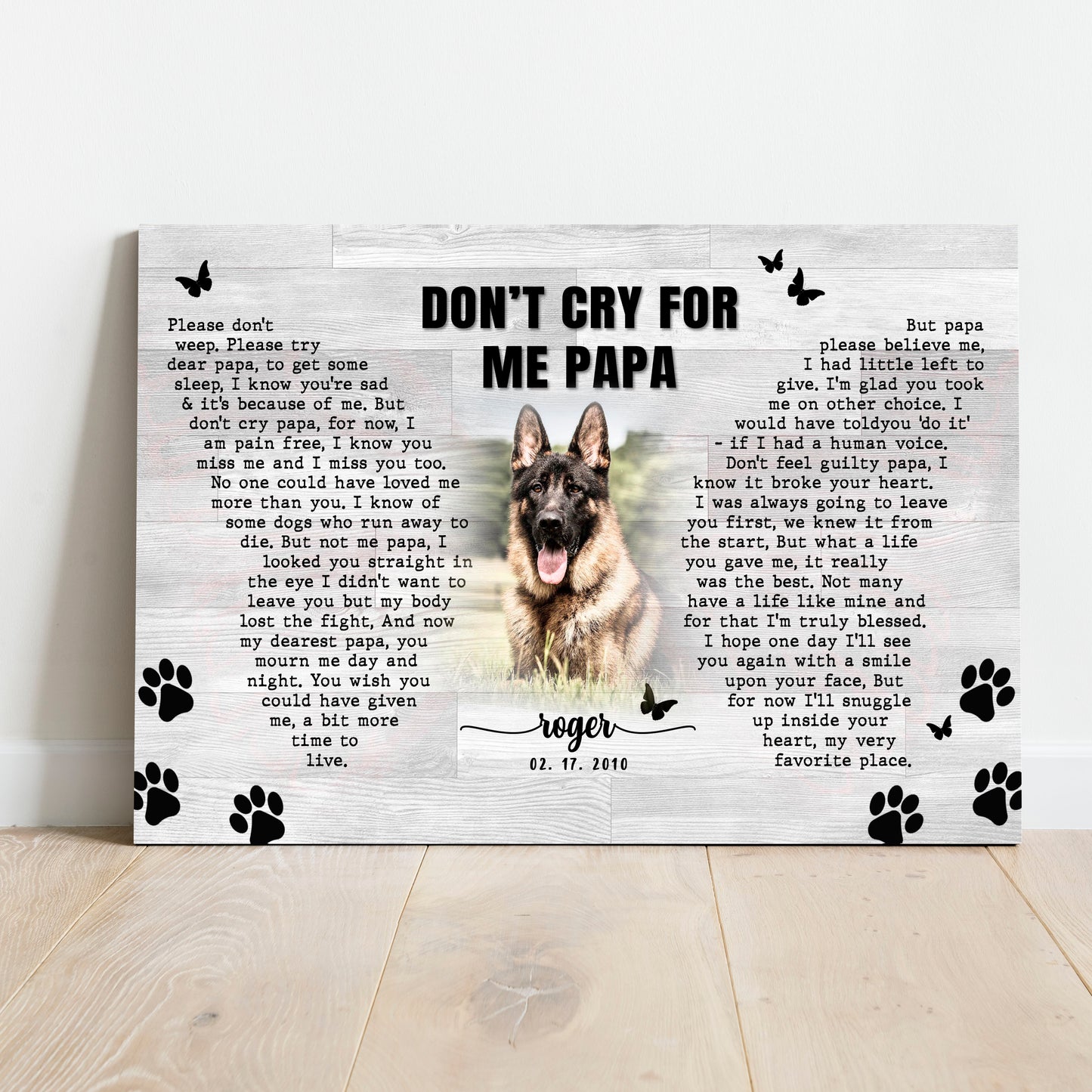 Don't Cry Sweet Mama Pet Memorial Sign Style 2 - Image by Tailored Canvases
