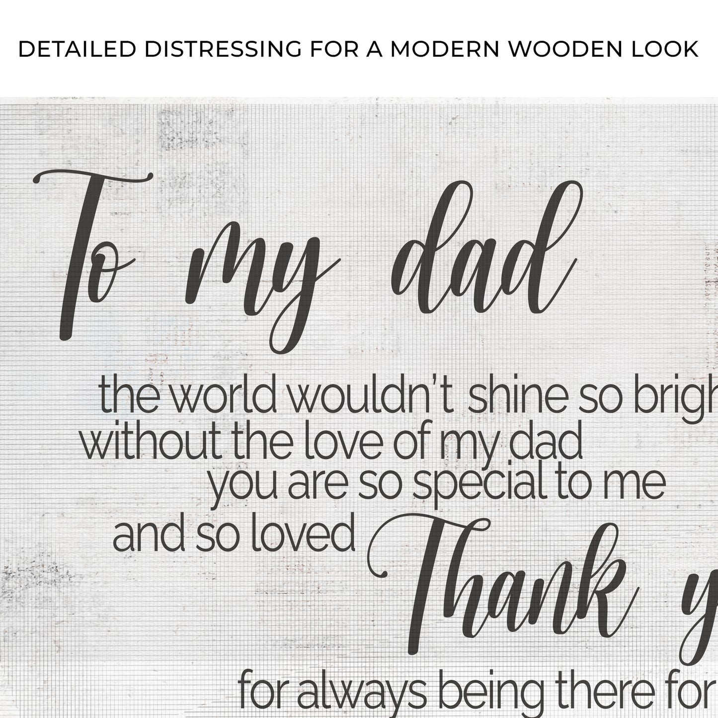 To My Dad Thank You Happy Father's Day Sign Zoom - Image by Tailored Canvases