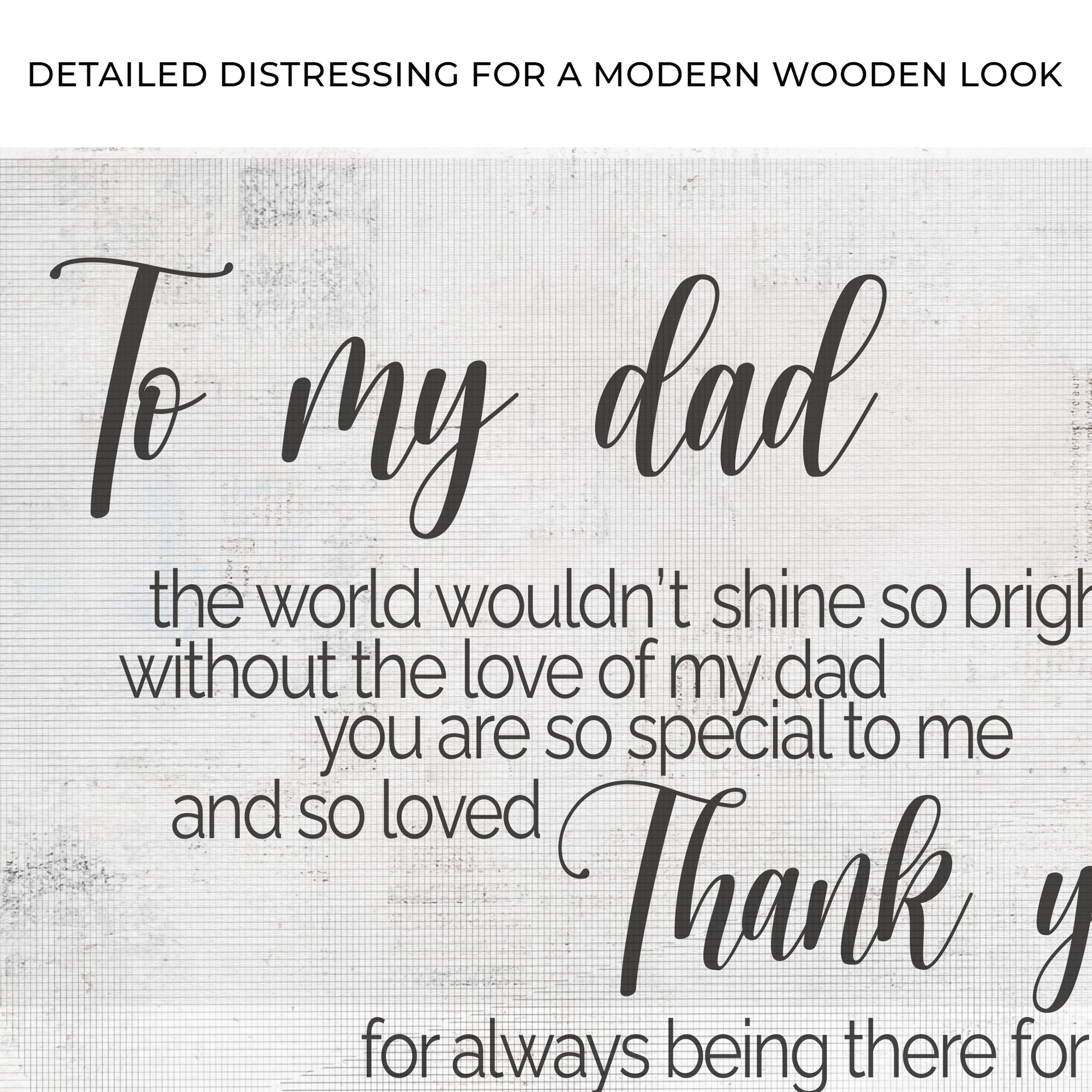 To My Dad Thank You Happy Father's Day Sign Zoom - Image by Tailored Canvases