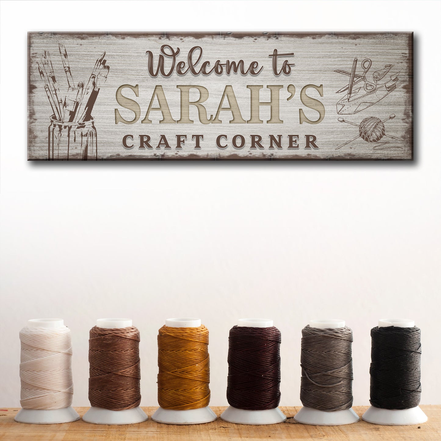 Craft Room Sign | Customizable Canvas Style 2 - Image by Tailored Canvases