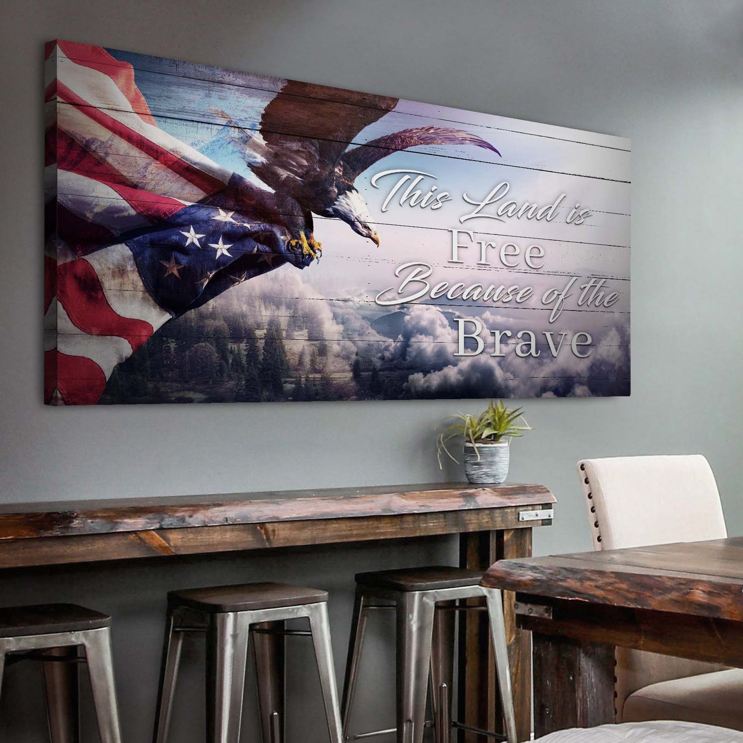 God Bless America Sign Style 2 - Image by Tailored Canvases