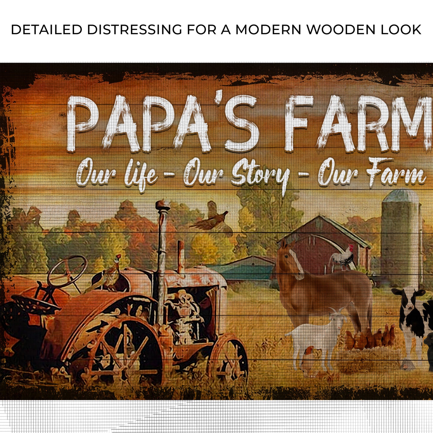 Papa's Farm Our Life Our Story Our Farm Sign Zoom - Image by Tailored Canvases