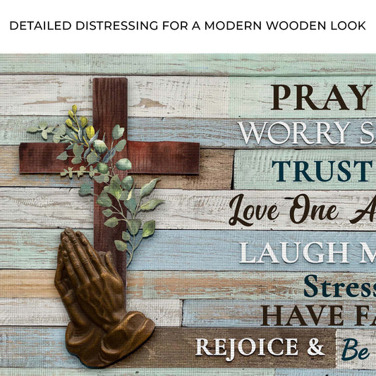 Trust God Love One Another Sign Zoom - Image by Tailored Canvases