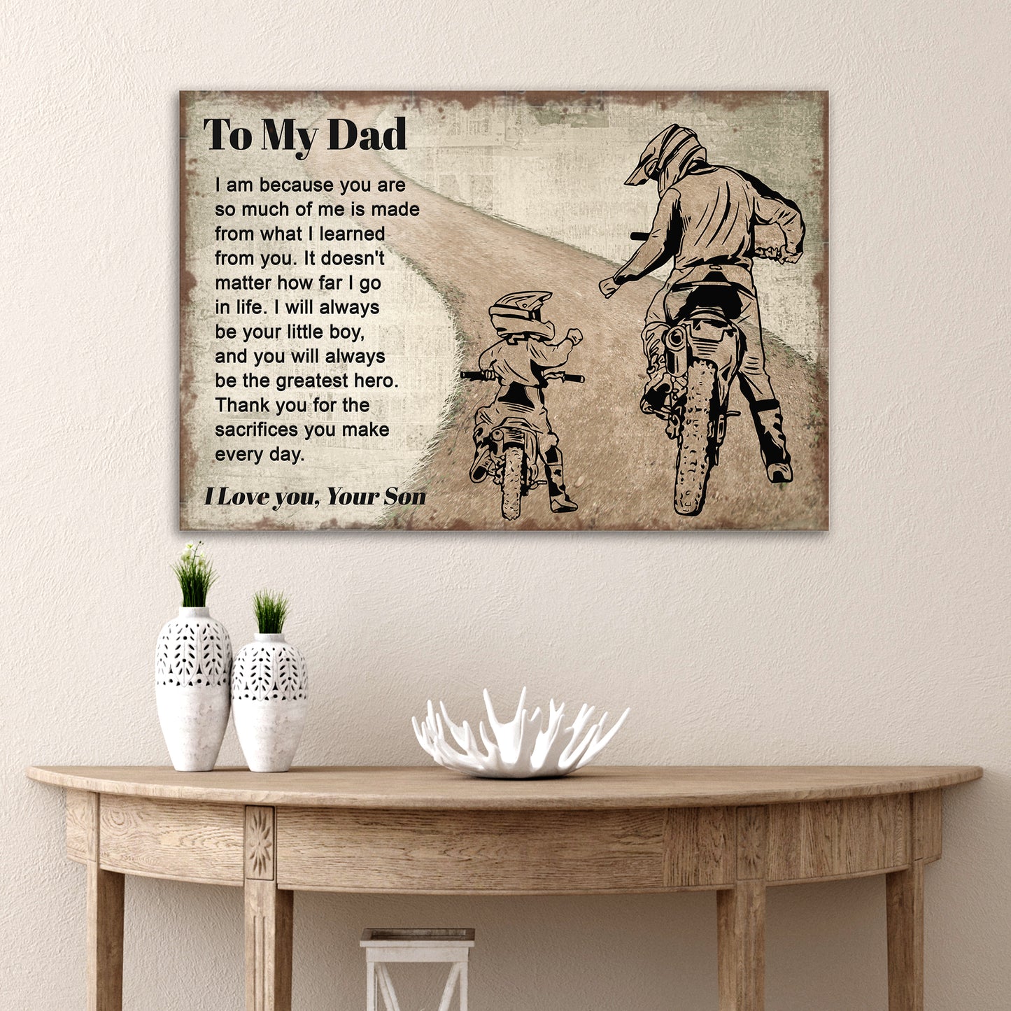 You Will Always Be The Greatest Hero Happy Father's Day Sign Style 3 - Image by Tailored Canvases