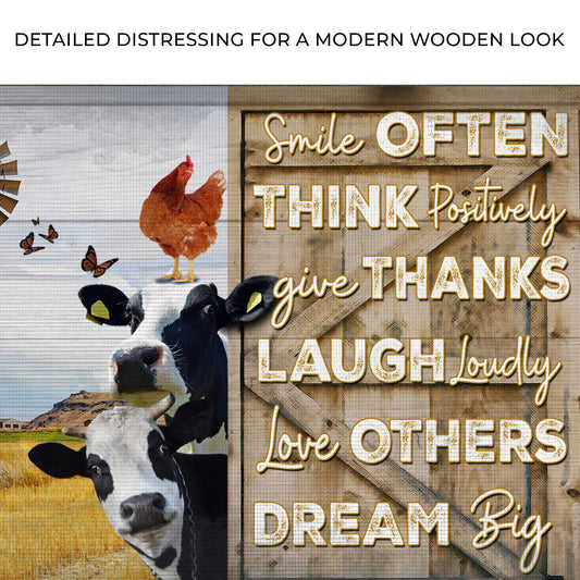 Smile Often Give Thanks Sign Zoom - Image by Tailored Canvases