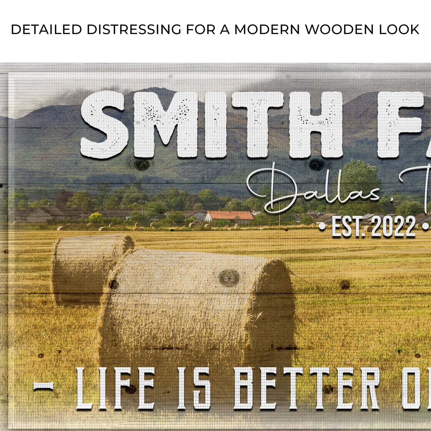 Life Is Better On The Farm Family Sign | Customizable Canvas Zoom - Image by Tailored Canvases