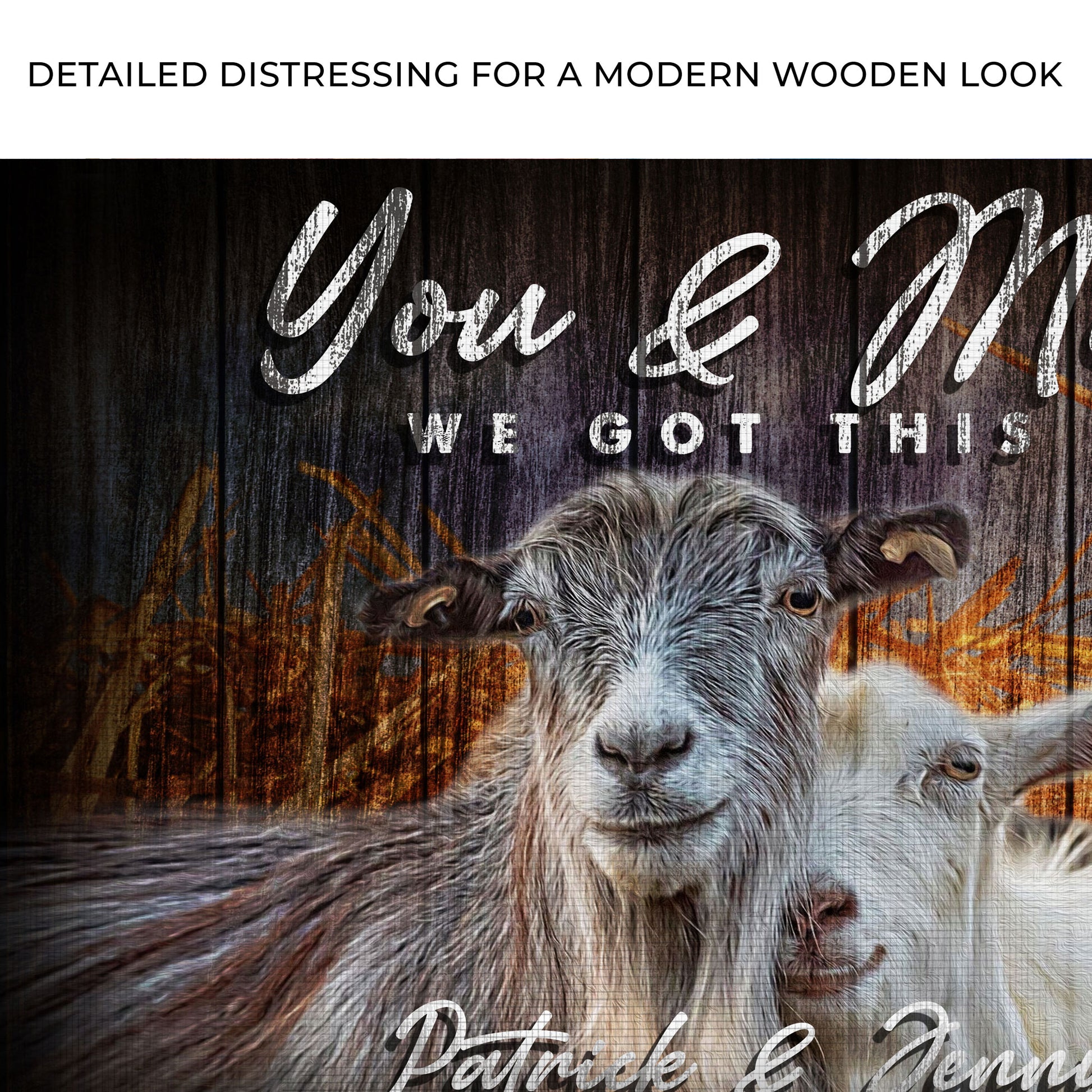 You And Me We Got This Goat Couple Sign Zoom - Image by Tailored Canvases