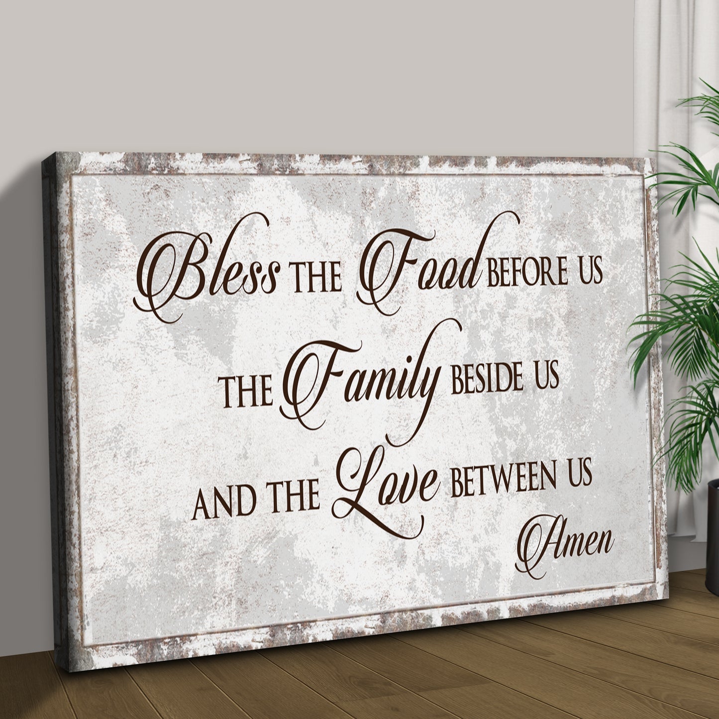 Bless Our Food, Family, and Love Sign Style 1 - Image by Tailored Canvases