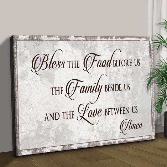 Bless Our Food, Family, and Love Sign - Image by Tailored Canvases