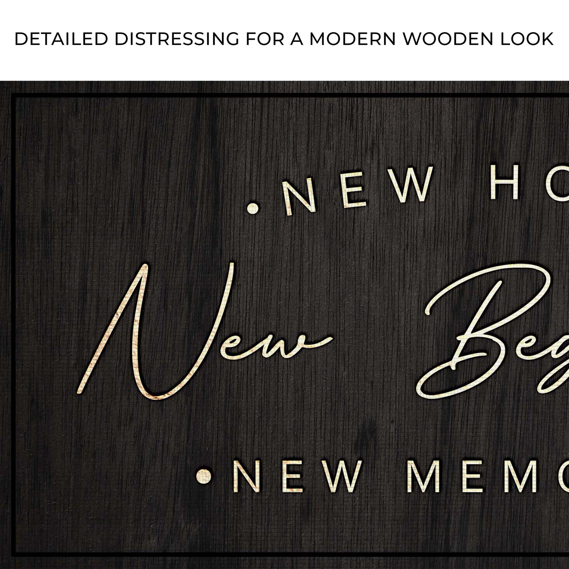 New Home New Beginning New Memories Sign II Zoom - Image by Tailored Canvases