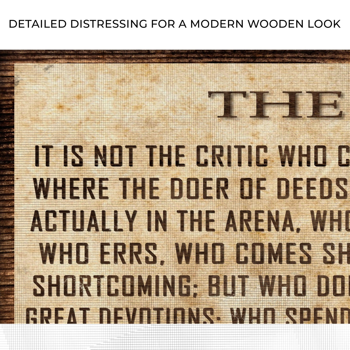 The Man In The Arena Sign V Zoom - Image by Tailored Canvases