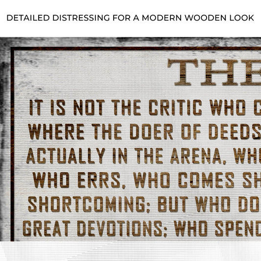 The Man In The Arena Sign VI Zoom - Image by Tailored Canvases