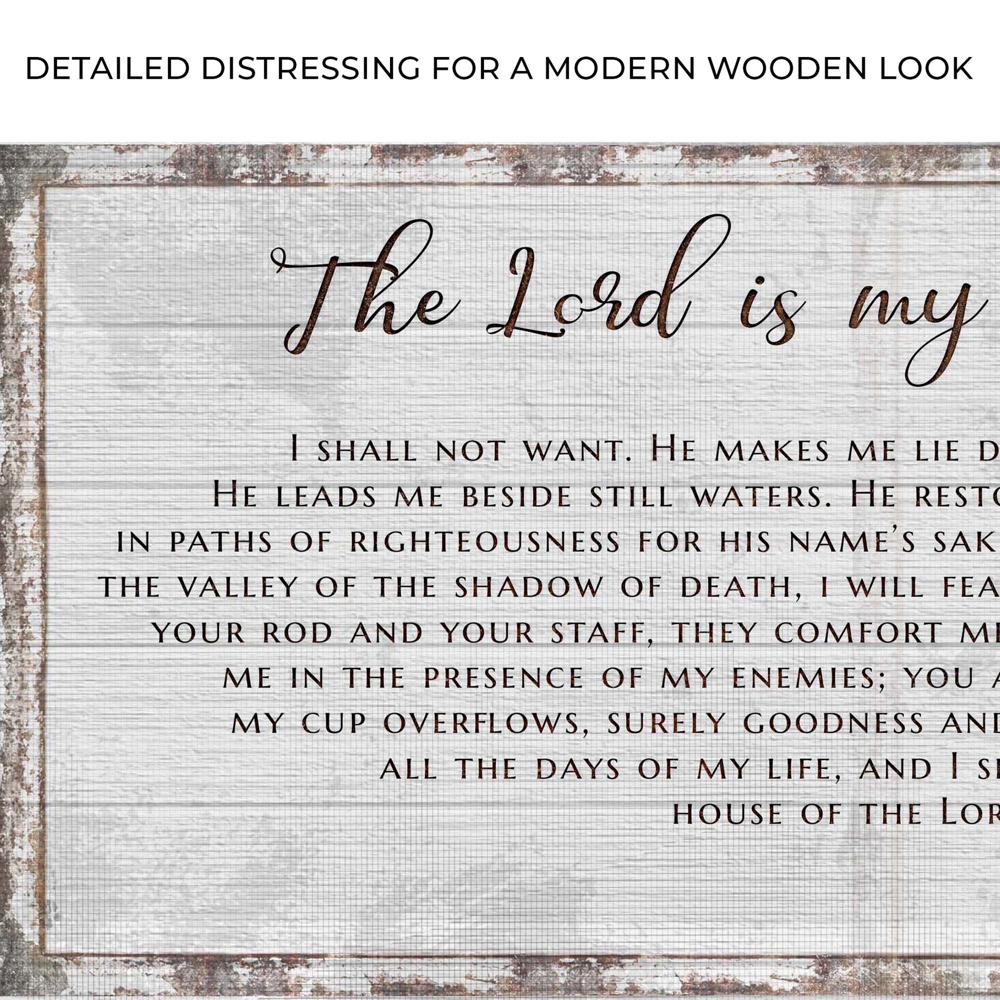 Psalm 23 - The Lord Is My Shepherd Sign III Zoom - Image by Tailored Canvases