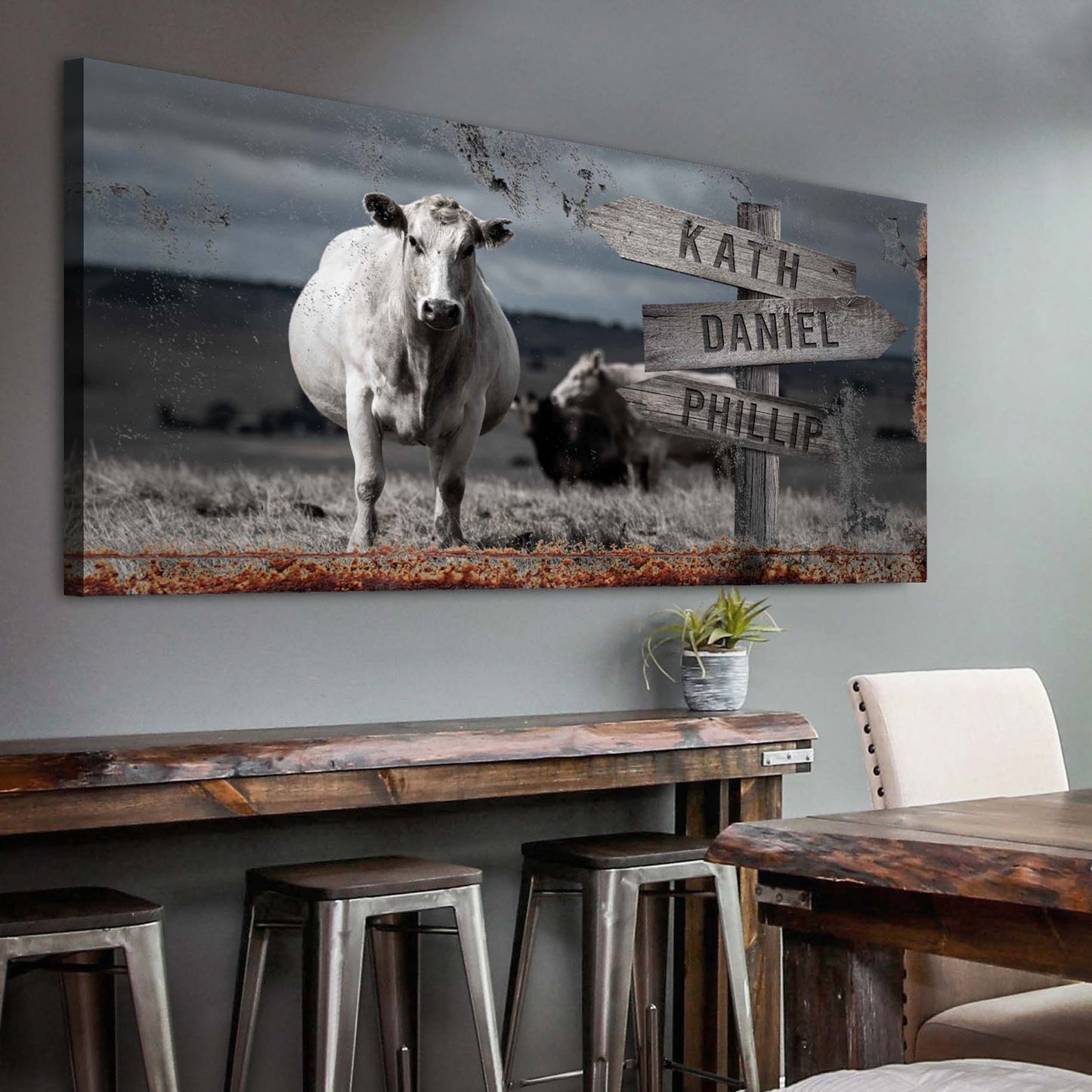 Angus Cattle Name Sign - Image by Tailored Canvases