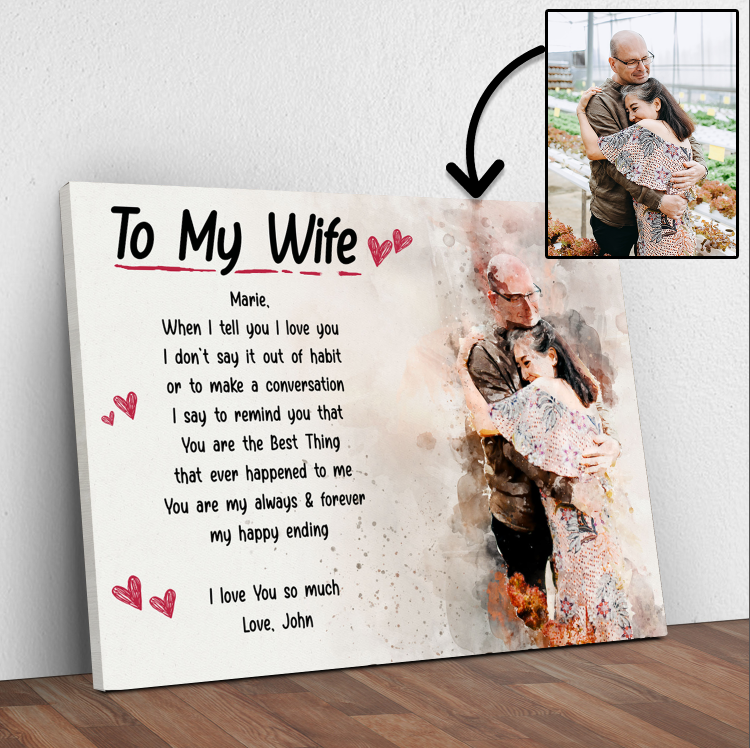 To My Wife  Sign - Image by Tailored Canvases
