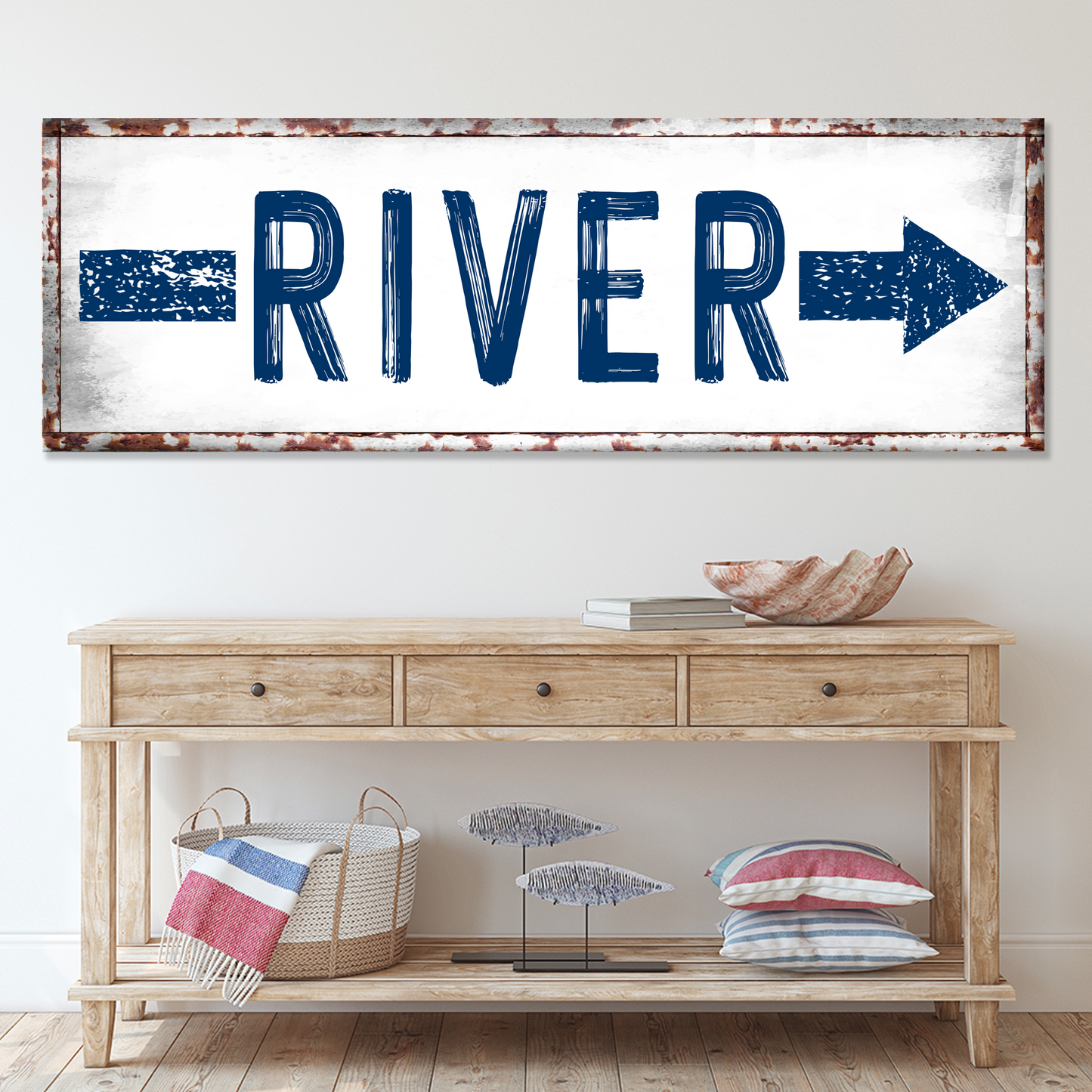 River Arrow Sign - Image by Tailored Canvases