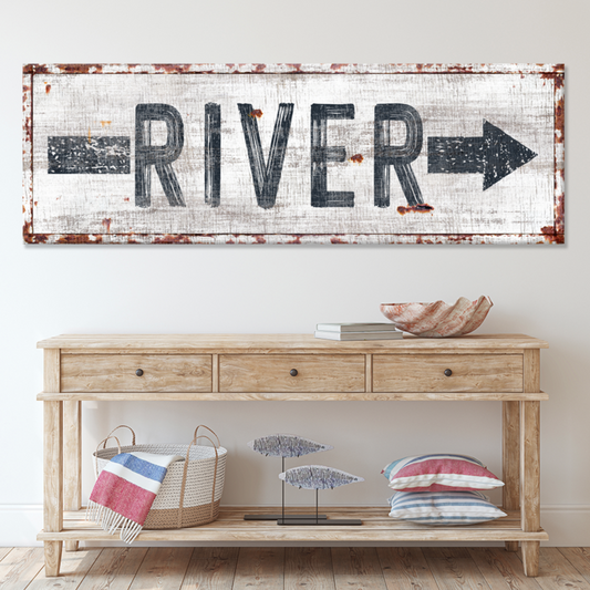 River Arrow Sign Style 2 - Image by Tailored Canvases
